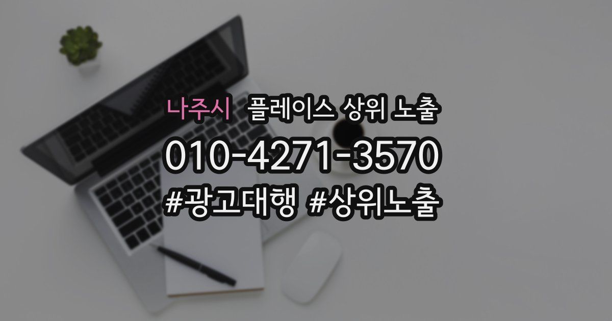 나주시 플레이스 상위 노출