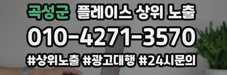 곡성군 플레이스 상위 노출