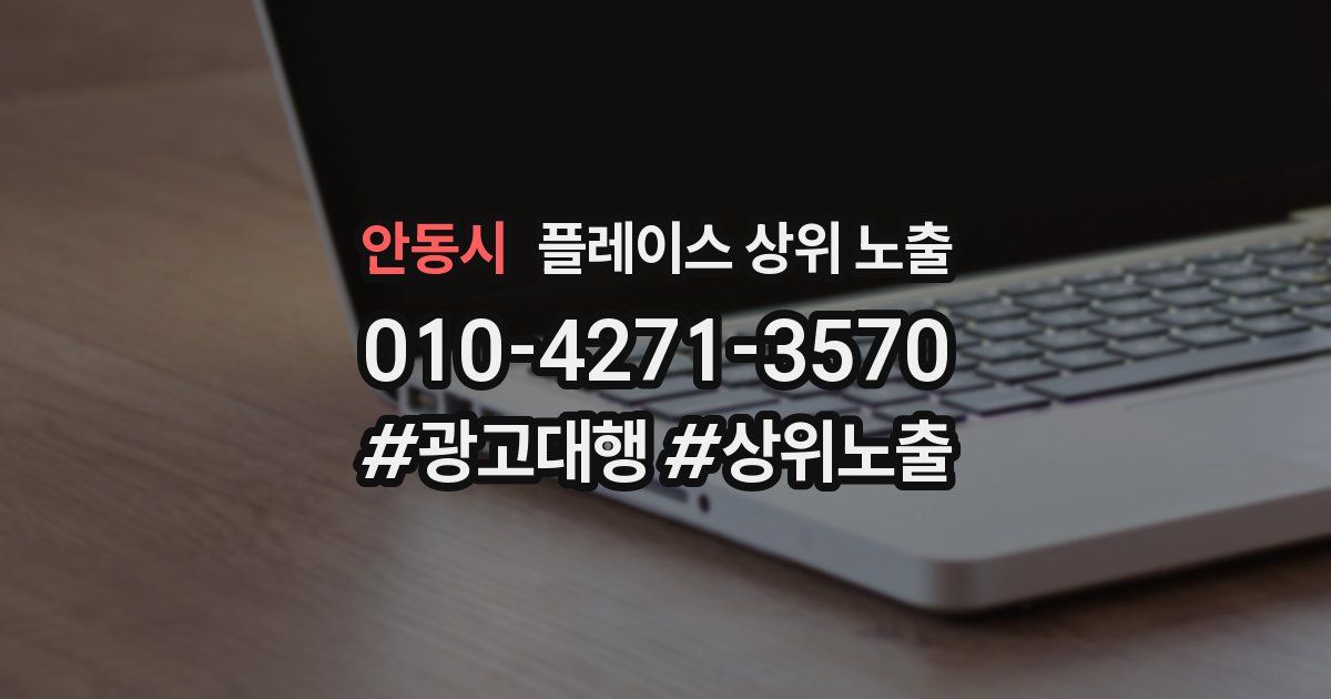 안동시 플레이스 상위 노출