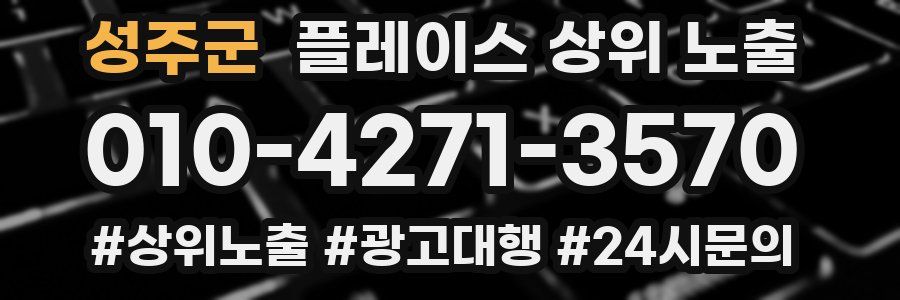 성주군 플레이스 상위 노출