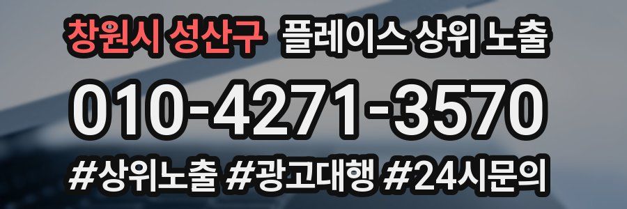 창원시 성산구 플레이스 상위 노출