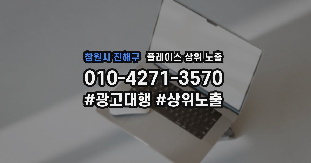 창원시 진해구 플레이스 상위 노출
