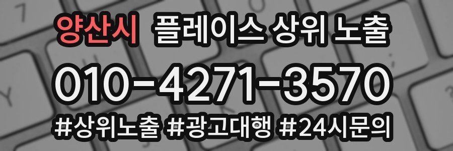 양산시 플레이스 상위 노출