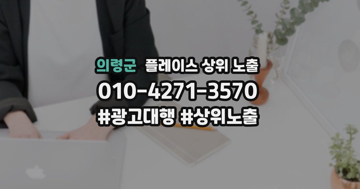 의령군 플레이스 상위 노출