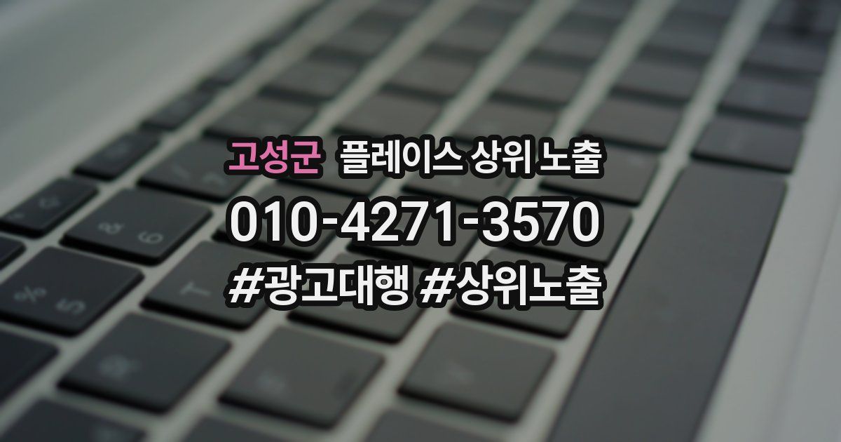 고성군 플레이스 상위 노출