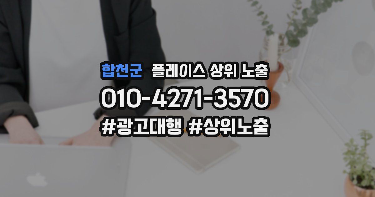 합천군 플레이스 상위 노출