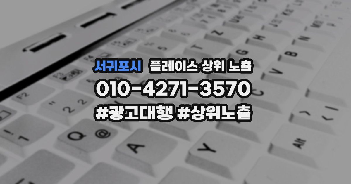 서귀포시 플레이스 상위 노출