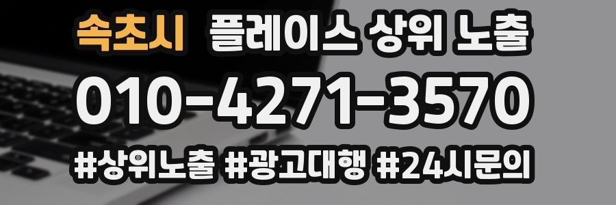 속초시 플레이스 상위 노출