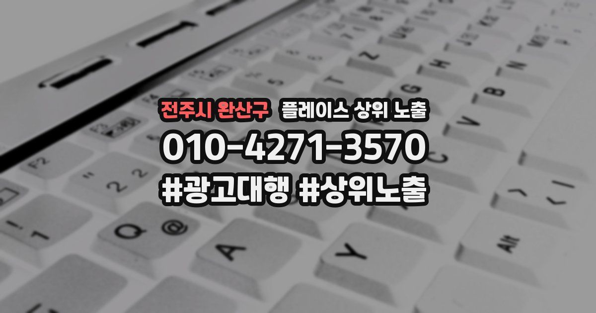 전주시 완산구 플레이스 상위 노출