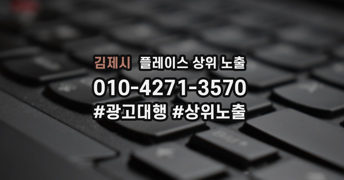 김제시 플레이스 상위 노출