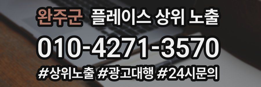 완주군 플레이스 상위 노출