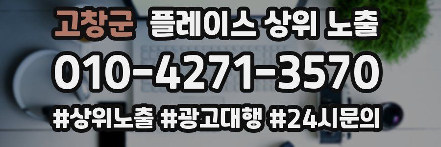 고창군 플레이스 상위 노출