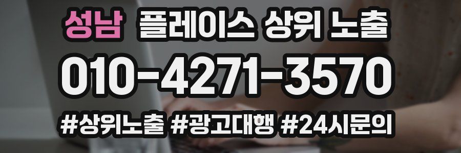 성남 플레이스 상위 노출