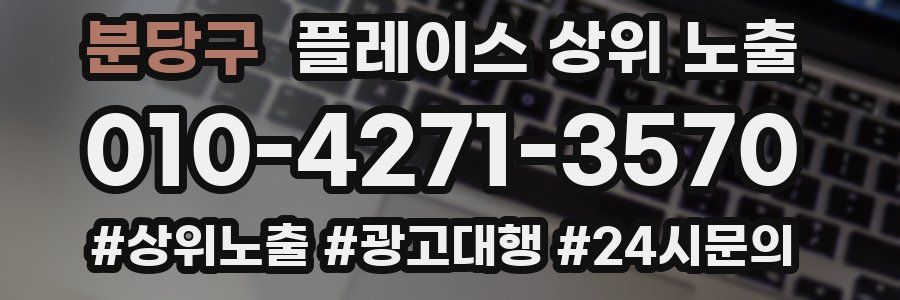 분당구 플레이스 상위 노출