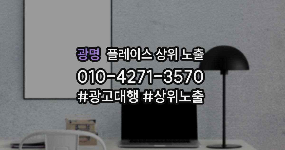 광명 플레이스 상위 노출