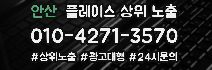 안산 플레이스 상위 노출