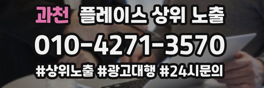 과천 플레이스 상위 노출