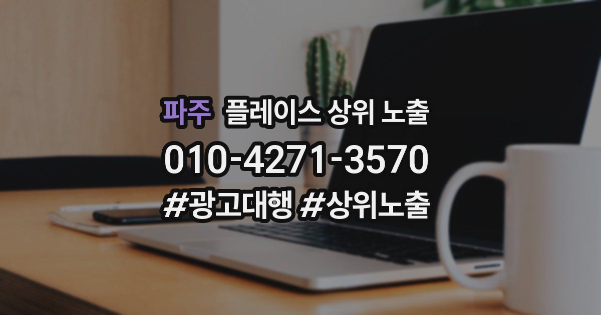 파주 플레이스 상위 노출