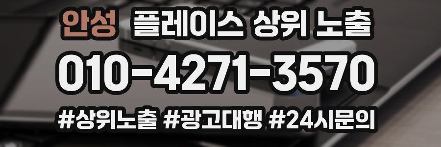 안성 플레이스 상위 노출