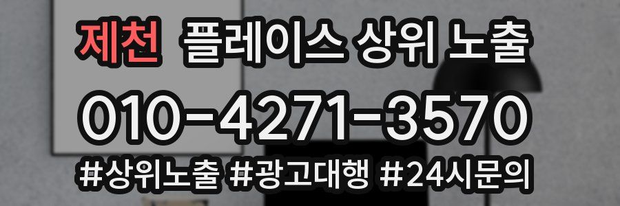 제천 플레이스 상위 노출