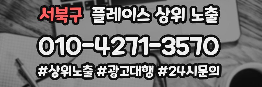 서북구 플레이스 상위 노출