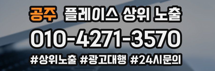 공주 플레이스 상위 노출