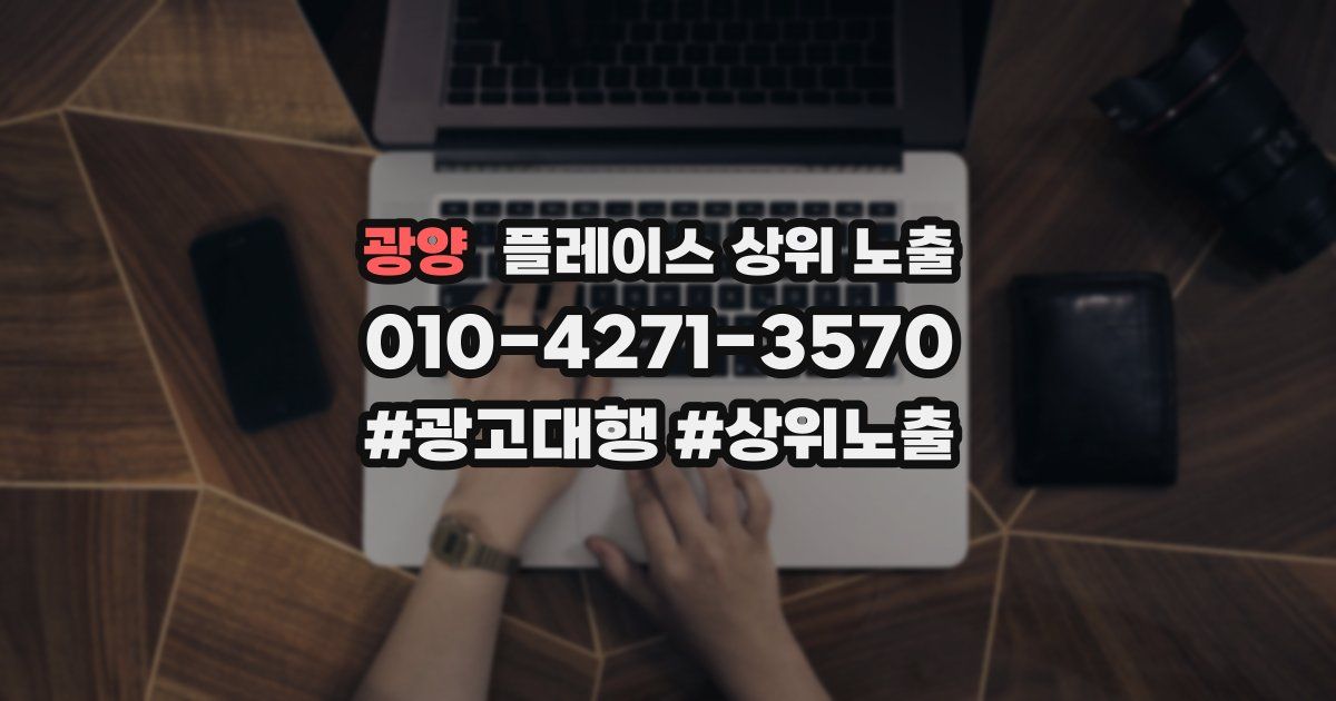 광양 플레이스 상위 노출