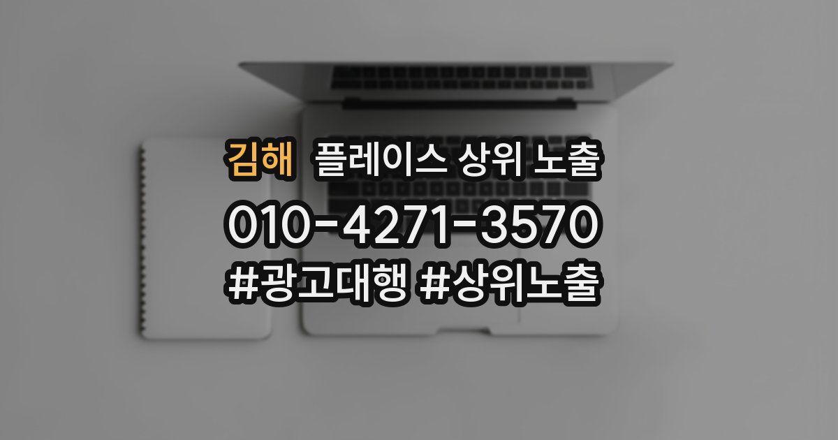 김해 플레이스 상위 노출