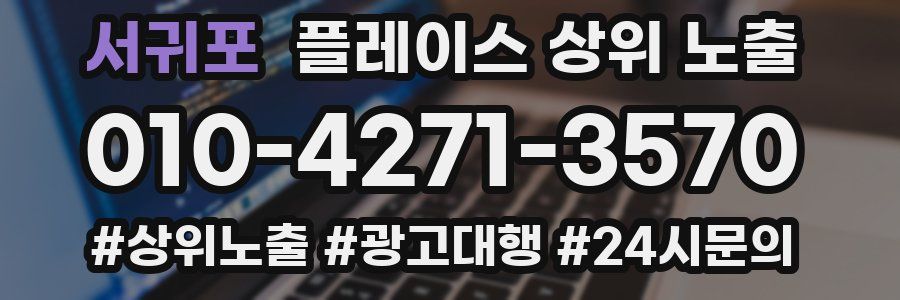 서귀포 플레이스 상위 노출
