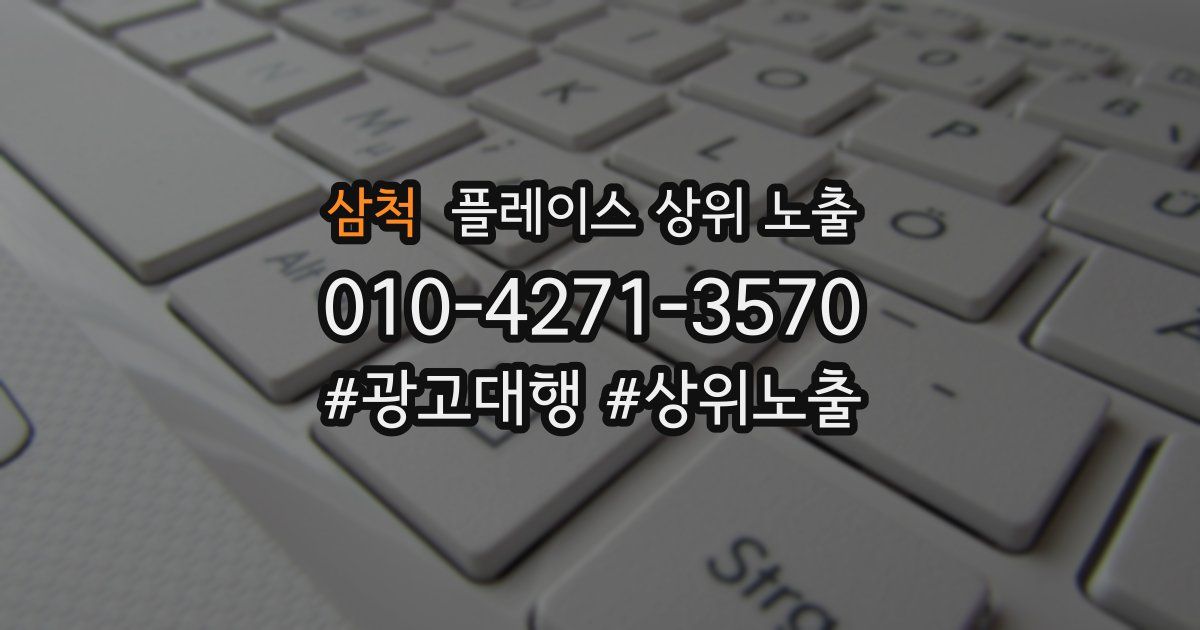 삼척 플레이스 상위 노출