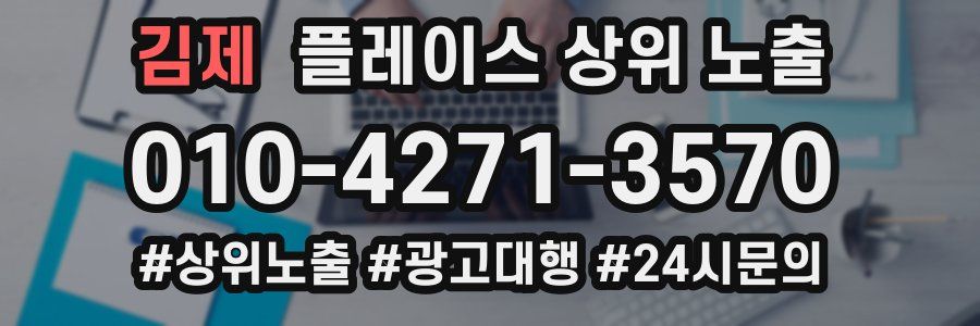 김제 플레이스 상위 노출