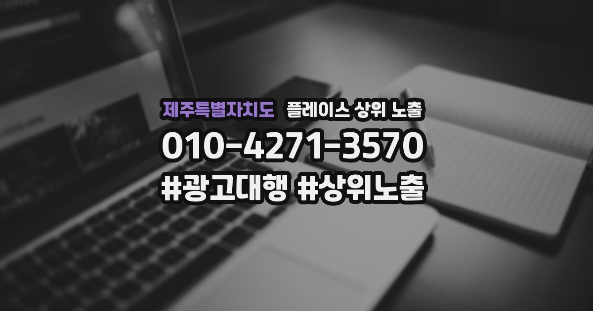제주특별자치도 플레이스 상위 노출