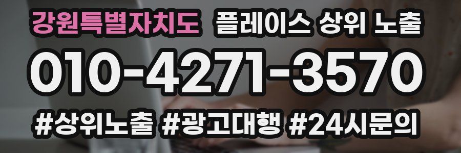 강원특별자치도 플레이스 상위 노출
