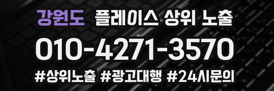강원도 플레이스 상위 노출