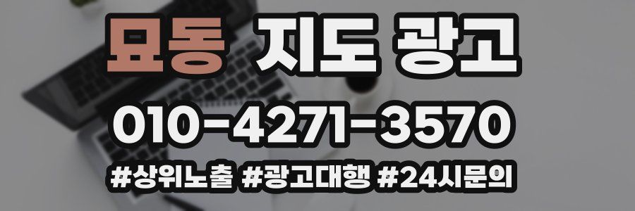 묘동 지도 광고