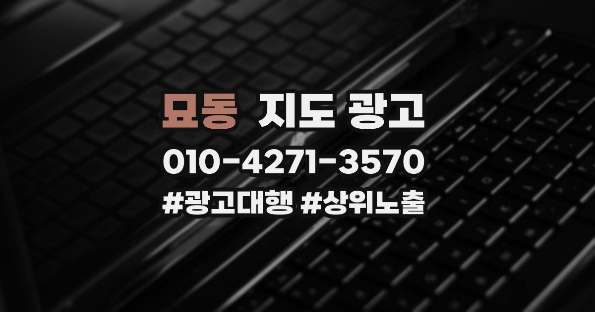 묘동 지도 광고