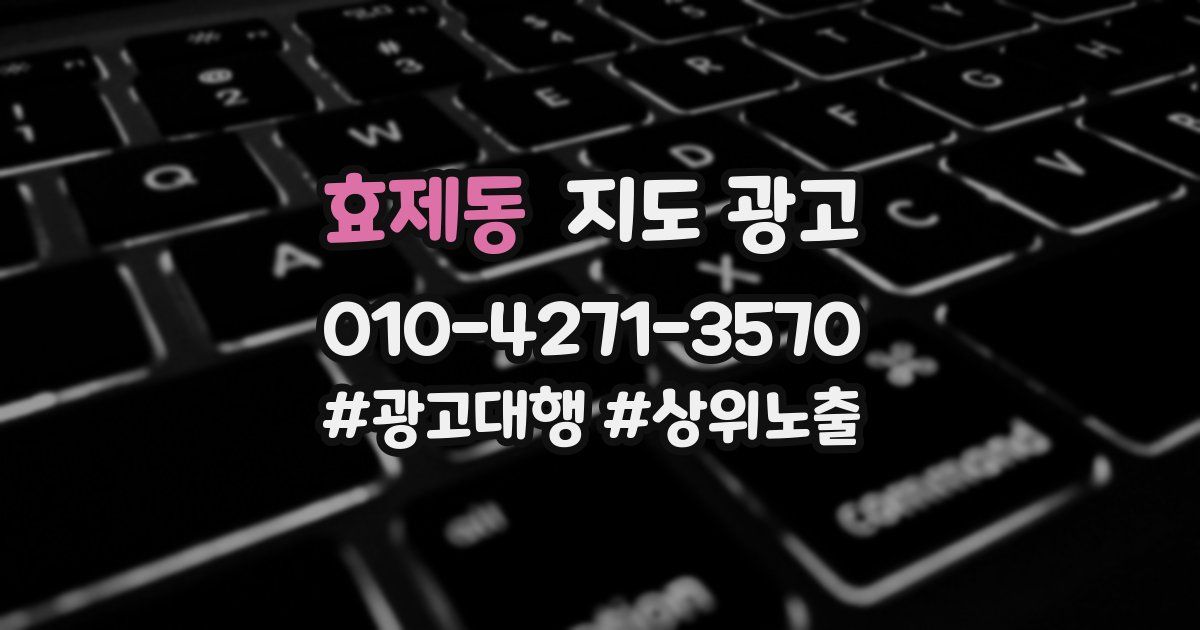 효제동 지도 광고