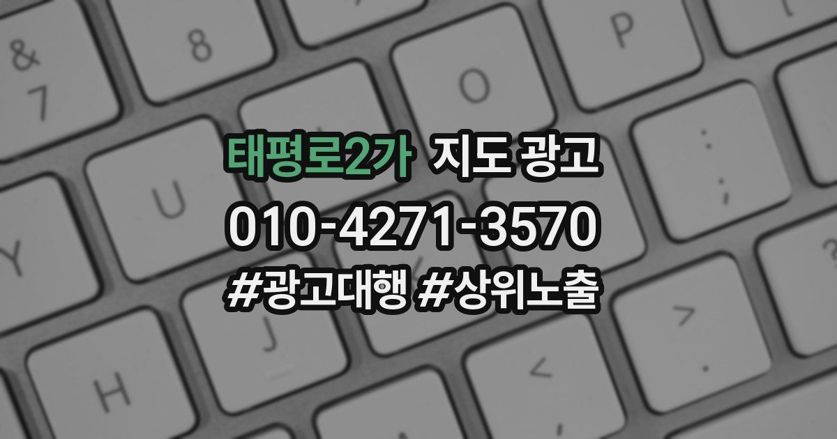 태평로2가 지도 광고