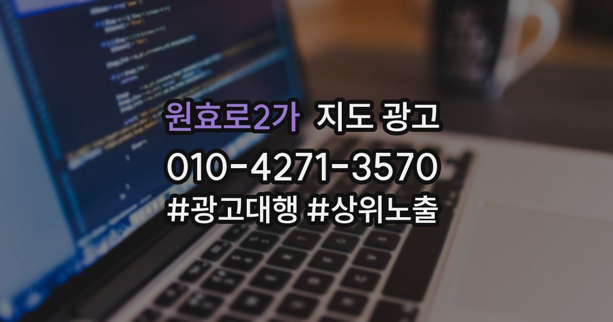 원효로2가 지도 광고