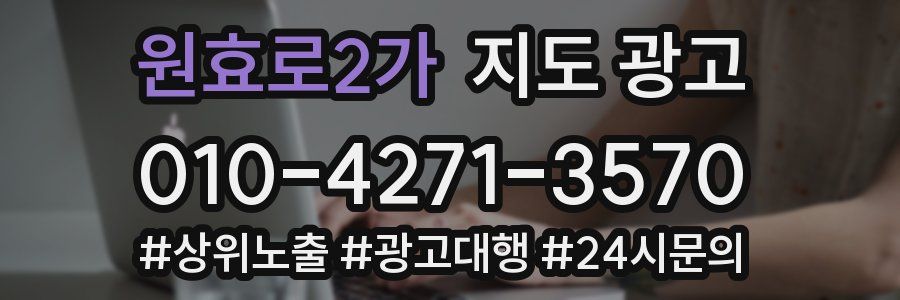 원효로2가 지도 광고