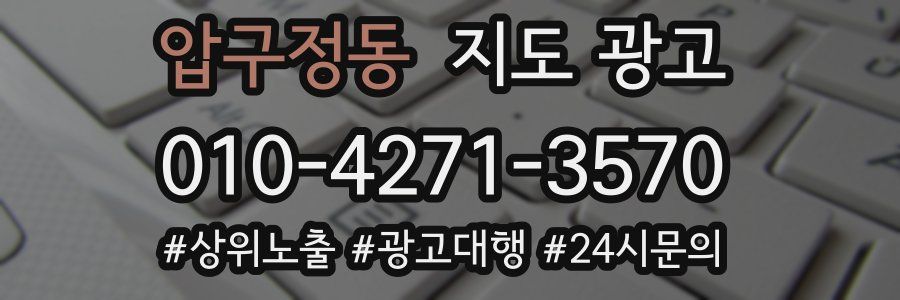 압구정동 지도 광고
