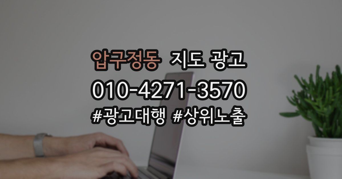 압구정동 지도 광고