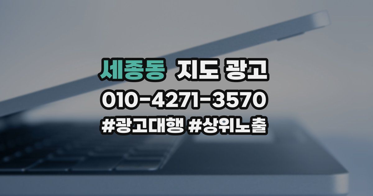 세종동 지도 광고
