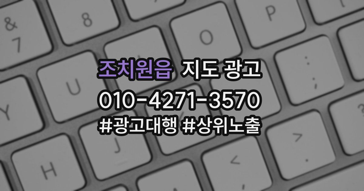 조치원읍 지도 광고