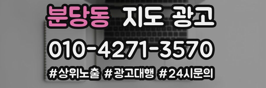 분당동 지도 광고