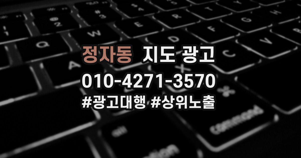 정자동 지도 광고