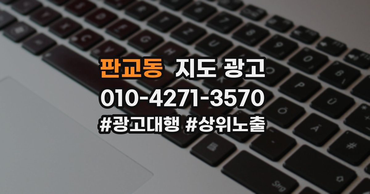 판교동 지도 광고