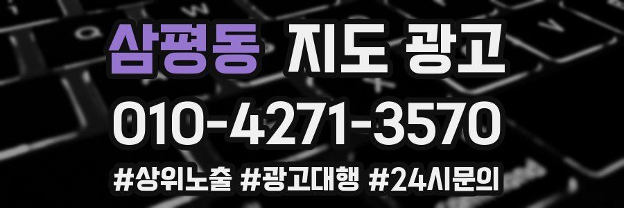 삼평동 지도 광고