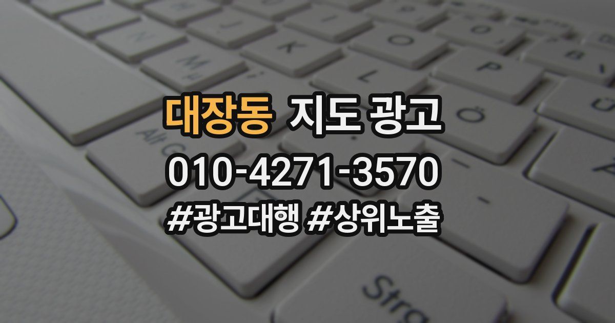 대장동 지도 광고