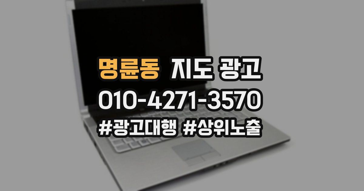 명륜동 지도 광고